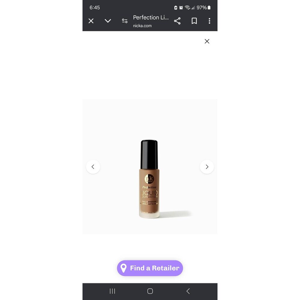 New Lot of 3 Sealed NK Makeup Perfection Liquid Foundation FFPF09 Chestnut